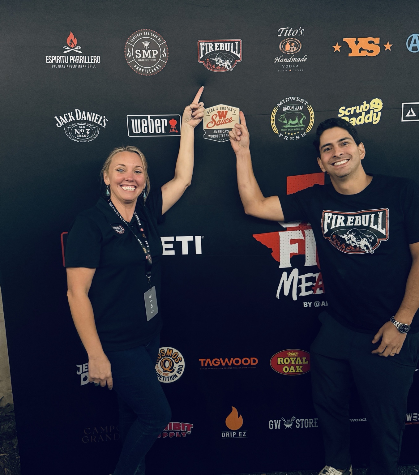 Branded by Fire representing Firebull Charcoal at a large outdoor-cooking event activation